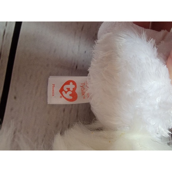 Ty Beanie Boos Phoenix the White Fennec Fox 6” Sparkle Eyes TySilk Plush 2021 - Picture 5 of 7